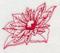 Poinsettia 3 (Redwork)