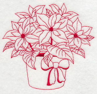 Poinsettia 4 (Redwork)