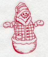 Best-Dressed Snowman 2 (Redwork)