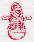 Best-Dressed Snowman 2 (Redwork)