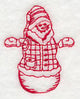 Best-Dressed Snowman 2 (Redwork)