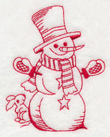 Best-Dressed Snowman 4 (Redwork)