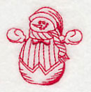 Best-Dressed Snowman 5 (Redwork)