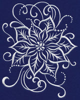 White Christmas Poinsettia Swirl