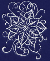 White Christmas Poinsettia Swirl