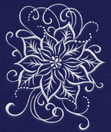 White Christmas Poinsettia Swirl