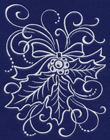 White Christmas Holly and Berries