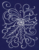 White Christmas Holly and Berries