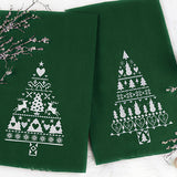 White Christmas Nordic Tree with Reindeer