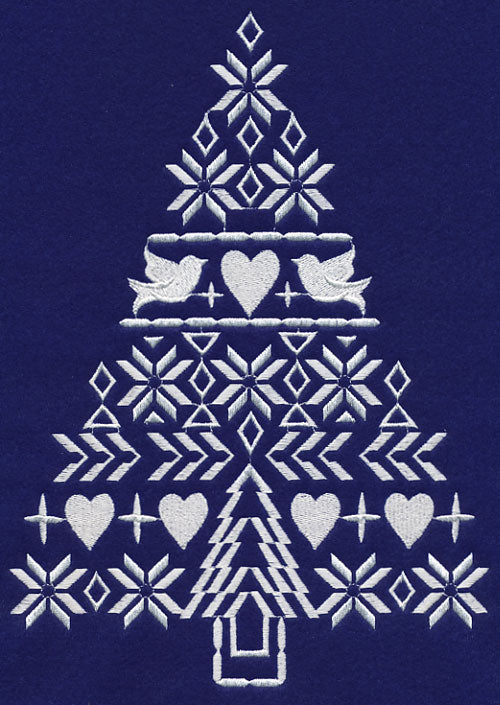 White Christmas Nordic Tree of Peace