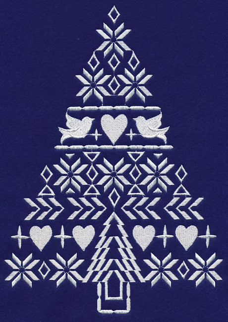 White Christmas Nordic Tree of Peace