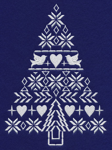 White Christmas Nordic Tree of Peace