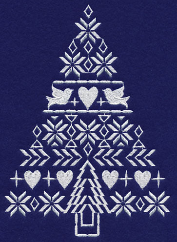 White Christmas Nordic Tree of Peace