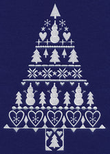 White Christmas Nordic Tree with Snowmen