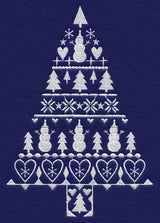 White Christmas Nordic Tree with Snowmen