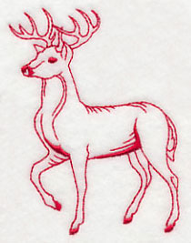 Northwoods Deer (Redwork)