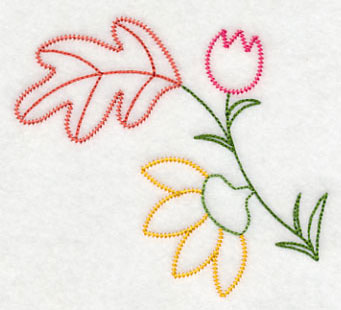 Autumn Flower Pair (Vintage)