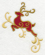 Reindeer Frolic Flying Left