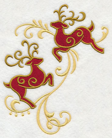 Reindeer Frolic Pair