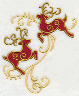 Reindeer Frolic Pair
