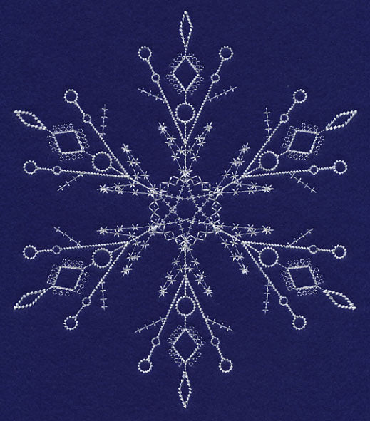 White Christmas Snowflake Glisten