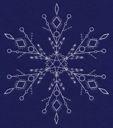 White Christmas Snowflake Glisten
