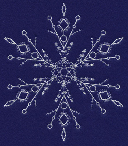 White Christmas Snowflake Glisten