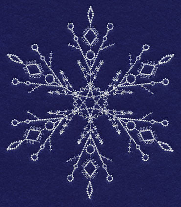 White Christmas Snowflake Glisten
