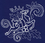 White Christmas Leaping Reindeer