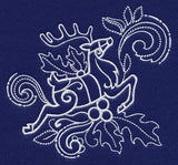 White Christmas Leaping Reindeer
