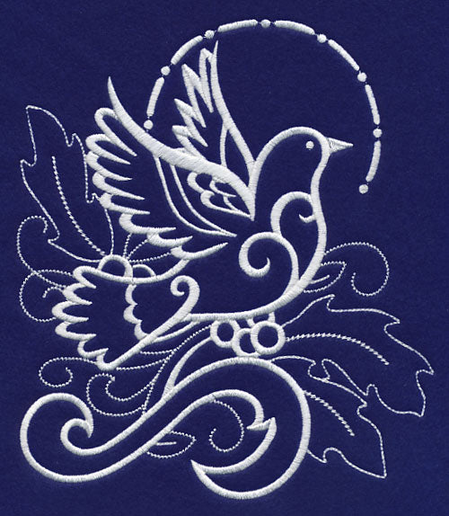 White Christmas Dove of Peace