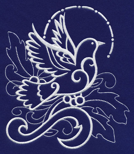 White Christmas Dove of Peace