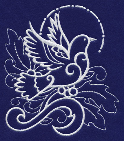 White Christmas Dove of Peace