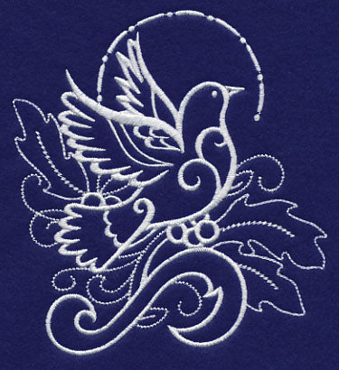 White Christmas Dove of Peace