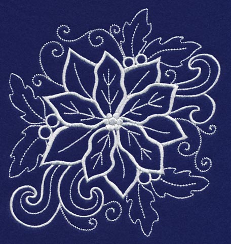 White Christmas Poinsettia in Bloom