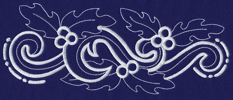 White Christmas Holly Border