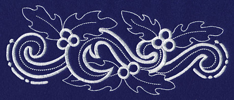 White Christmas Holly Border