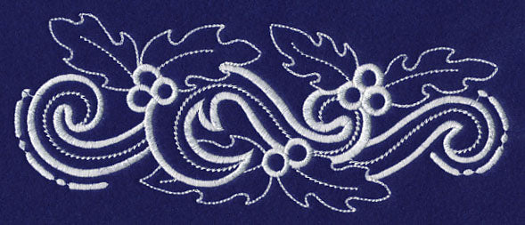 White Christmas Holly Border