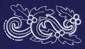 White Christmas Holly Border