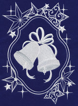 White Christmas Bells in Starry Frame