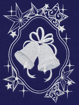 White Christmas Bells in Starry Frame