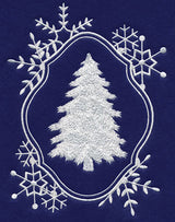 White Christmas Tree in Frosty Frame