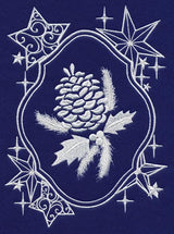 White Christmas Pinecone in Starry Frame