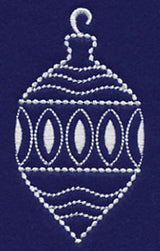 White Christmas Ornament Sparkle