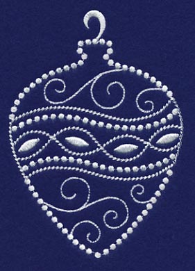 White Christmas Ornament Glow