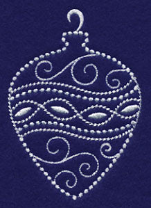 White Christmas Ornament Glow