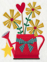 Cozy Christmas Watering Can with Star