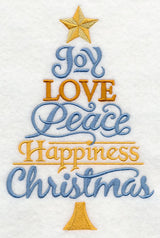 Joy Love Peace Christmas Tree