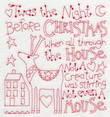 Twas the Night Before Christmas (Redwork)
