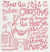 Twas the Night Before Christmas (Redwork)